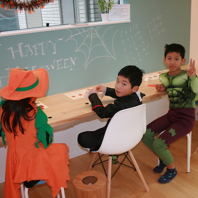 ハロウィンでキャンドル作成