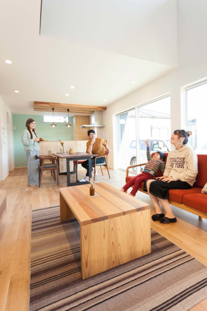 吹抜けのあるリビング