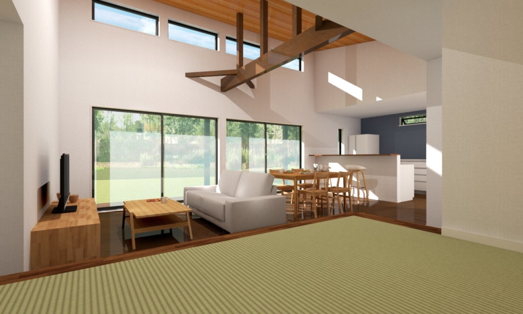 ホロスホーム 平屋 勾配天井