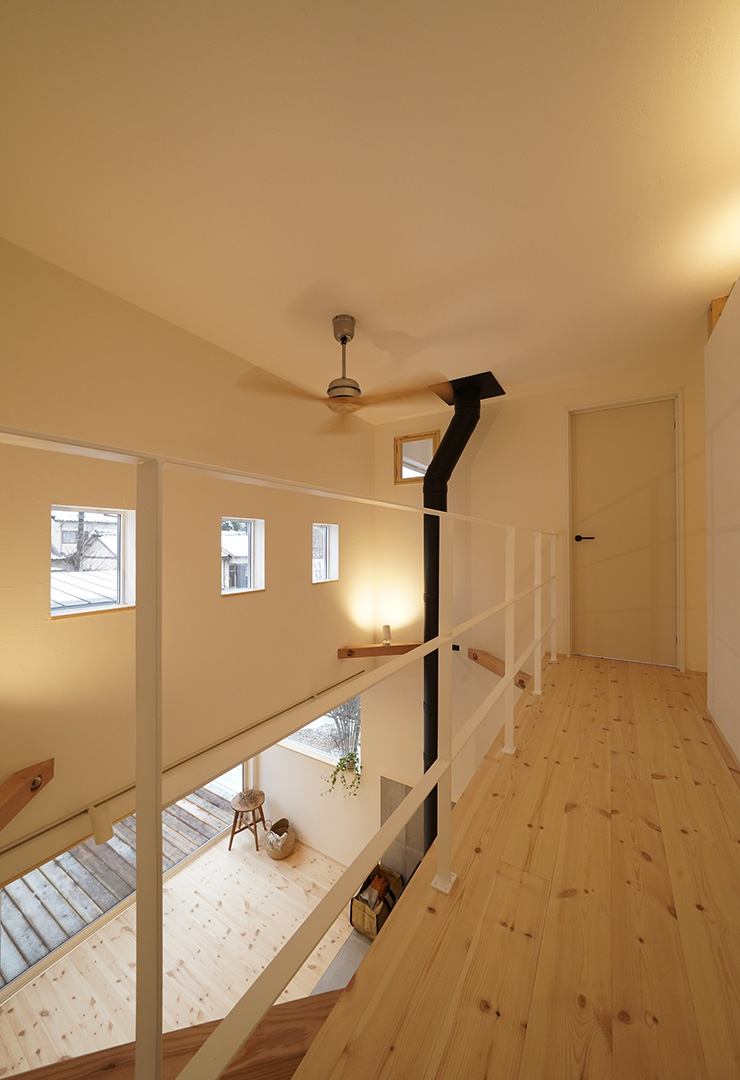 北欧スタイルの吹抜け